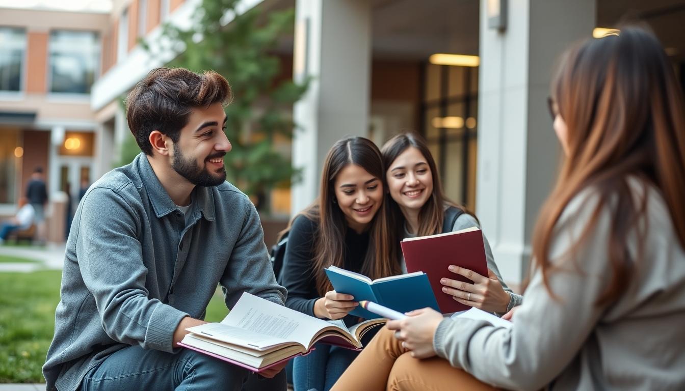 Modern university campus for students